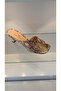 Snake Patterned Square-Toe Open-Back Heeled Women's Slippers - 2