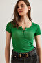 Women's Washed Green Snap Camisole Blouse Blz- 19000171 - 6