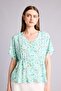 Relax Fit V-Neck Printed Short Sleeve Shirt H3455Ax26Sm - 3