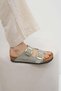 Ines Gray Color Orthopedic Cork Sole Women's Slippers - 4