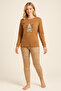 Women's Soft Texture Thermal Pajamas Set 42050 - 4
