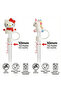 Quencher Thermos Compatible White Flower Accessory / Straw Protector / Silicone Straw Tip Cover / 10mm Compatible - 7