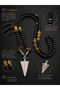 Men's Design Tiger's Eye Natural Stone Necklace – Millennium Archer- Handcrafted Design, Symbol of Courage, Target Focus, and Strength - 7
