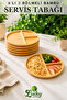 6-Piece Bamboo Luxury 5-Compartment Round 20 X 20 cm Serving Plate, Presentation Tray