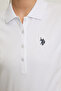 Women's White Polo Collar Basic T-Shirt 50321818-Vr013 - 6