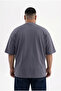 Men's Plus Size Basic Smoked T-Shirt - 2