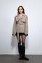 Beige Belted Short Trench Coat