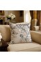 Black Background with White Floral Pattern Contrast Modern 4-Piece Throw Pillow Cover - 2