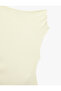 Slim Fit Asymmetrical Collar Sleeveless Draped Blouse - 5