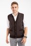 Men's Middle Age and Above Knitwear Knitted Acrylic Winter Dad Buttoned Vest 2057-Coffee Color