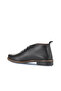 Black Leather Women's Flat Boots 01Wd3805 - 4
