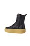 Black Orange Leather Women's Wedge Heeled Boots 01Wv5500 - 4