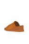 Orange Leather Women's Wedge Heel Piece Set Slipper 01Wy8605 - 5