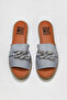 Blue Leather Women Espadrilles Slipper 01Ws1821