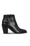 Black Leather Women's Heeled Boots 33Wb9510