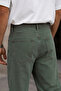 Baggy Fit Jean Leon High Waist Loose Cut Khaki Men's Jeans C352 - 9