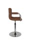 Scaun de bar, maro, material textil - 4