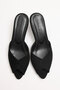 Heeled Shoes 2632 - Cross Cut Black Suede Women's Heeled Shoes - 3