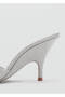Rhinestone Stone Wedge Heel Sandals - 4