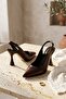 Rozalinda Brown (8 cm Heel) Pointed Front Daily Use Heeled Shoes - 5