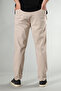 Men's Cream Relaxed Fit Stretch Fabric Sports Pants Drawstring Waist Straight Leg - 8