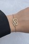 Gold Color Infinity Heart Figured Zircon Stone Women's Steel Bracelet Does Not Tarnish and Does Not Lose Color - 6