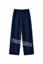 4 Pieces Unisex Regular Pipe Leg Navy Blue Color Sweatpants - 7