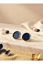 Gold Night Series Gold Round Earrings - 2