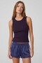 2 Pieces of Ribbed Fitted Viscose Blended Strappy T-Shirt - 3