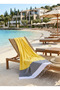 Hand Woven Cotton Yellow 90x190 Beach Sauna Peshtemal