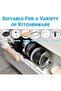Expandable Pan Organizer Rack, 6 Adjustable Compartments Kitchen Cabinet Organizer - 4