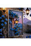 500 Piece Jigsaw Puzzle Blue Roses and Lantern Garden Art # 263 - 6