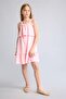 Linen Look Strap Dress for Girls H3764A826Hs - 4