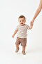 Baby Boy Teddy Bear Printed Striped T-Shirt and Shorts Set (3-18 Months) - 3