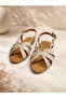 Genuine Leather Cross-Strapped Open-Back Women's Sandals - 4