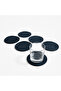 10 cm Diameter Black Leather Coasters Set of 6 – Decorative Table Protector - 2