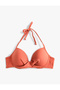 Push Up Bikini Top Halter Neck Padded Draped - 6