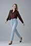 Women's Mom Fit Straight Leg Classic B.Blue Jeans - 3