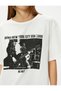 Printed T-Shirt Music Themed Comfortable Fit Cotton Short Sleeve Crew Neck - 5