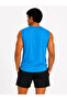 Men's contrast trim sleeveless tank top crew neck summer basic tank - blue - 3