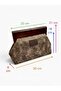 Wooden Scholar Clutch/Portfolio (Hand/Shoulder Bag) Brown - Copper-Toned Patterns - 2
