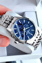 Men's Wristwatch with Special Box 3 Atm Water Resistant Silver Color Steel Band Cbk437 - 4