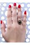 Natural Stone Onyx Natural Stone Antique Model Women's Adjustable Ring Euy74O - 3