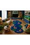 Sdt Goldfish Patterned Wavy Form Blue Modern Woven Base Decorative Carpet Sdt883 - 2