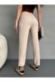 Women's High Waist Elastic Carrot Cut Collet Fabric Pants - 5