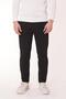 Men's Lace-Up Waist Side Pocket Slim Fit Jogger Black Pants - 4