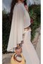 Chiffon Cape Blouse Pants Set Beachwear - 6