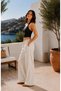 Women's Linen Trousers with Elastic Waist and Loose Fit - 4