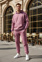 Men's Oversized Sweatpants Set with Kangaroo Pockets and Elastic Cuffs - Home Wear