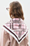 Patterned Medium Size Satin Scarf Elaya - 2